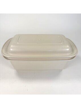 Tupperware Ultra 21 Microwave Oven Loaf Bread Pan 1745 2 Qt And 3/4 Qt Lid 1746